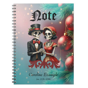 Weihnachts-Knochenromanze, Ein festliches Skelett- Notizblock