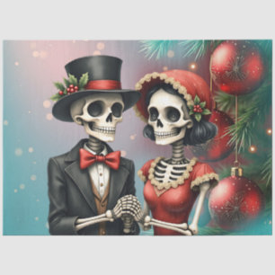 Weihnachts-Knochenromanze, Ein festliches Skelett- Seidenpapier