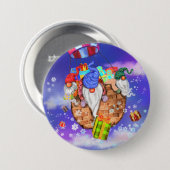 Weihnachts-Knopfgläser fliegen und gibt Geschenke Button (Vorne & Hinten)