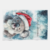Weihnachts-Koala, anpassbar Geschirrtuch (Horizontal)