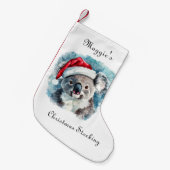 Weihnachts-Koala, anpassbar Kleiner Weihnachtsstrumpf (Vorderansicht (hängend))