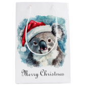 Weihnachts-Koala, anpassbar Mittlere Geschenktüte (Vorderseite)