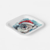 Weihnachts-Koala, anpassbar Pappteller (Gewinkelt)