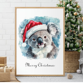 Weihnachts-Koala, anpassbar Poster
