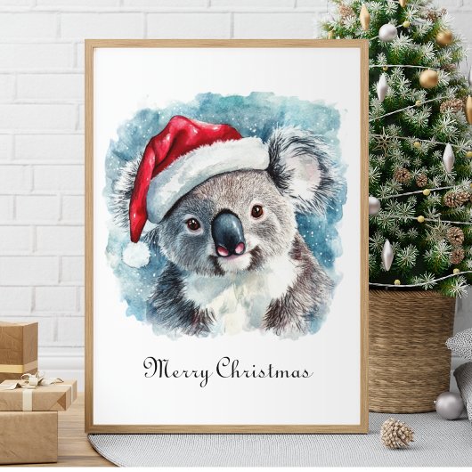 Weihnachts-Koala, anpassbar Poster