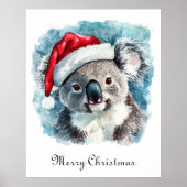 Weihnachts-Koala, anpassbar Poster (Vorne)