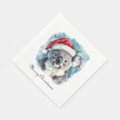 Weihnachts-Koala, anpassbar Serviette (Ecke)