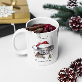 Weihnachts-Koala, anpassbar Zweifarbige Tasse