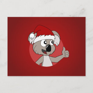 Weihnachts-Koala-Cartoon Feiertagspostkarte
