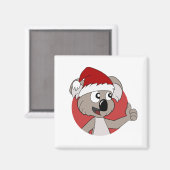 Weihnachts-Koala-Cartoon Magnet (Vorderseite/Rückseite)