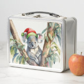 Weihnachts-Koala-Weihnachtsmannmütze Metall Brotdose (Beispiel)