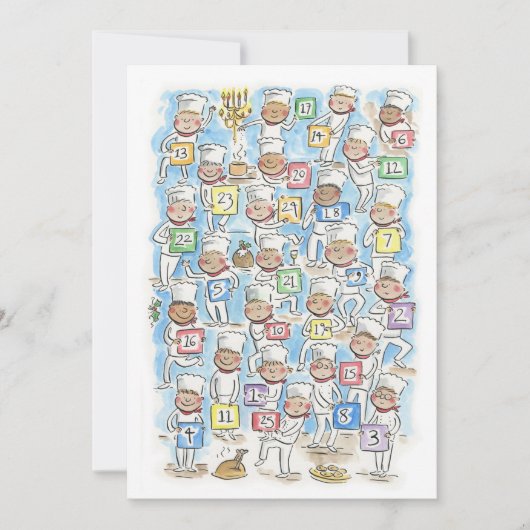 Weihnachts-Koch-Advent Einladung (Vorderseite)