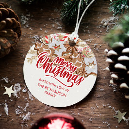 Weihnachts-Kochgeschenk gebacken mit Liebe Urlaub Geschenkanhänger