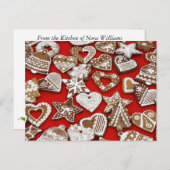 Weihnachts-Kochkarte Feiertagspostkarte (Vorne/Hinten)