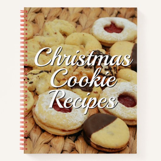 Weihnachts-Kochrezepte Notizblock (Vorderseite)