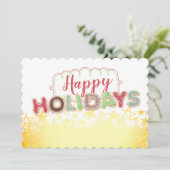 Weihnachts-Kochworte - Geschenkkarte Feiertagskarte (Stehend Vorderseite)