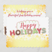 Weihnachts-Kochworte - Geschenkkarte Feiertagskarte (Vorne/Hinten)