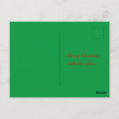 Weihnachts Konfetti goldene Sterne weiße rote Post Postkarte (Rückseite)