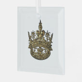 Weihnachts-Königsschmuck Ornament Aus Glas (Vorderseite links)