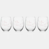 Weihnachts-Kontur Weinglas Ohne Stiel (Hinten)