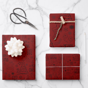 Weihnachts-Konturen in Barrot Geschenkpapier Set