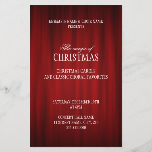 Weihnachts-Konzert-Flyer Flyer (Hinten)