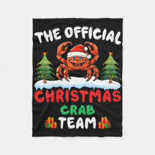 Weihnachts-Krabben-Team - Krabbe mit Weihnachtsman Fleecedecke