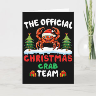 Weihnachts-Krabben-Team - Krabbe mit Weihnachtsman Karte