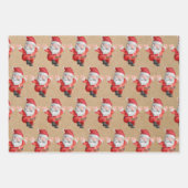 Weihnachts-Kraft-Wrapping Paper Sheets Geschenkpapier Set (Vorderseite 2)