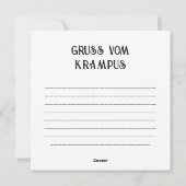 Weihnachts Krampus Flat Holiday Card Feiertagskarte (Rückseite)