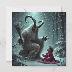 Weihnachts Krampus Flat Holiday Card Feiertagskarte