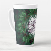 Weihnachts-Kranich-glückliche Feiertage! Christmas Milchtasse (Linke Ecke)