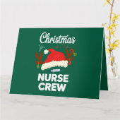 Weihnachts-Krankenpflege Crew Weihnachtsmannmütze  Karte (Gelbe Blume)
