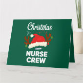 Weihnachts-Krankenpflege Crew Weihnachtsmannmütze  Karte (Vorderseite)