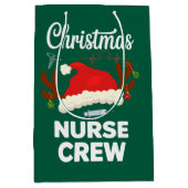 Weihnachts-Krankenpflege Crew Weihnachtsmannmütze Mittlere Geschenktüte (Vorderseite)