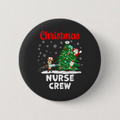 Weihnachts-Krankenpfleger-Crew mit dem Weihnachtsm Button (Vorderseite)