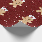 Weihnachts-Krankenpfleger Pädiatrische Schülerin Geschenkpapier (Ecke)