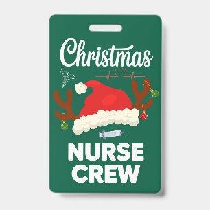 Weihnachts-Krankenschwester-Crew Santa Hut Xmas Ausweis