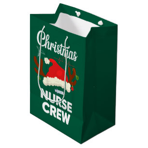 Weihnachts-Krankenschwester-Crew Santa Hut Xmas Mittlere Geschenktüte