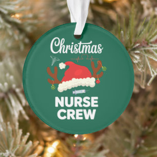 Weihnachts-Krankenschwester-Crew Santa Hut Xmas Ornament
