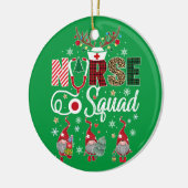 Weihnachts-Krankenschwester Crew Squad Xmas Pflege Keramik Ornament (Links)
