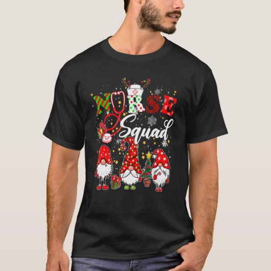 Weihnachts-Krankenschwester Crew Squad Xmas Pflege T-Shirt (Vorderseite)