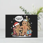Weihnachts-Krankenschwester Gingerbread Mann haben Feiertagskarte (Stehend Vorderseite)