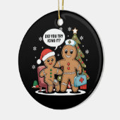 Weihnachts-Krankenschwester Gingerbread Mann haben Keramik Ornament (Links)
