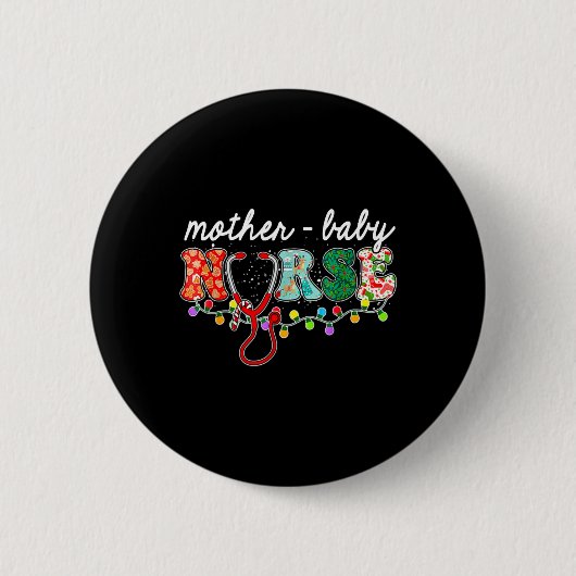 Weihnachts-Krankenschwester Pflege Mutter Baby-Kra Button (Vorderseite)