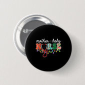 Weihnachts-Krankenschwester Pflege Mutter Baby-Kra Button (Vorne & Hinten)