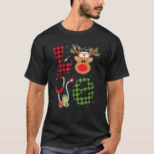 Weihnachts-Krankenschwester-Scrub-Tops für Frauen  T-Shirt