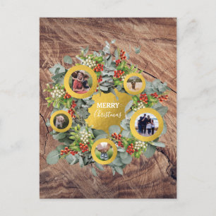 Weihnachts-Kranz-Collage Urlaub Feiertagspostkarte