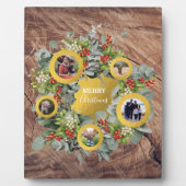 Weihnachts-Kranz-Collage Urlaub Fotoplatte (Vorderseite)