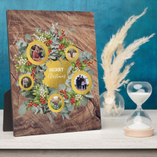 Weihnachts-Kranz-Collage Urlaub Fotoplatte